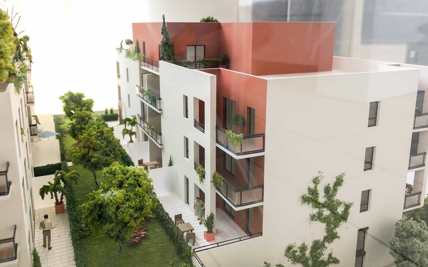 photo de maquette de programme immobilier VEFA